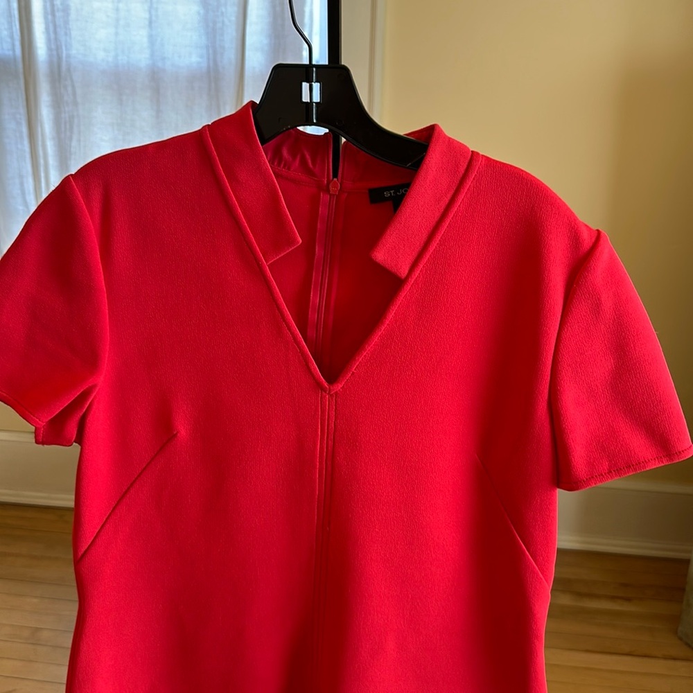 St. John red dress